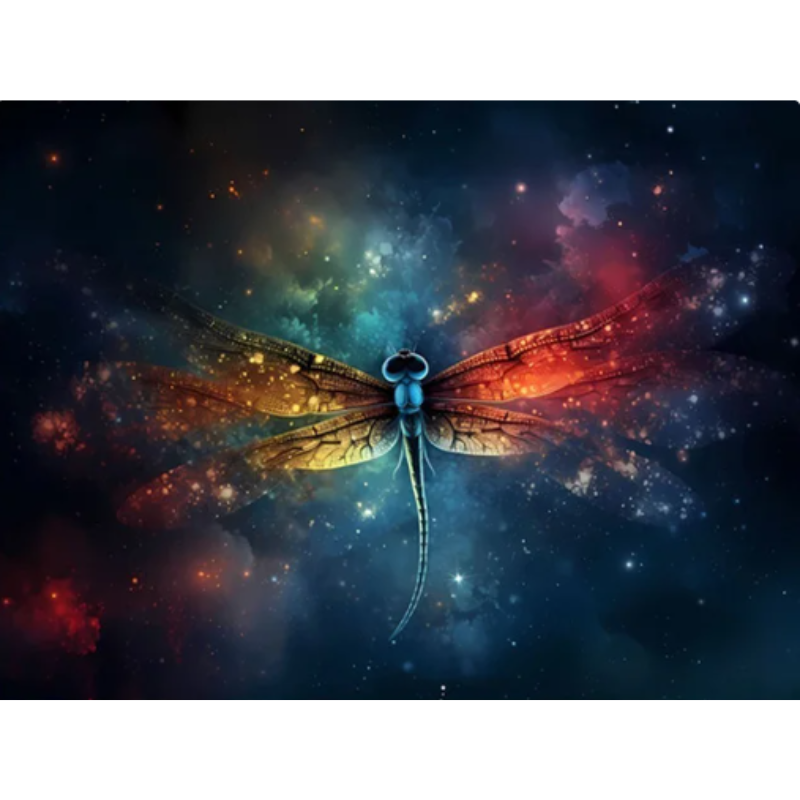 Diamanttavla Dragonfly Universe 30x40