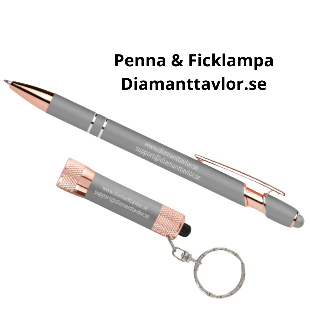 Diamond Painting Penna & Ficklampa Diamanttavlor.se