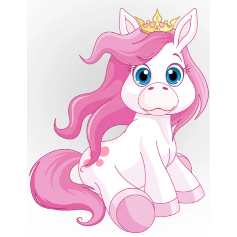 Diamanttavla (R) Princess Pony 30x40