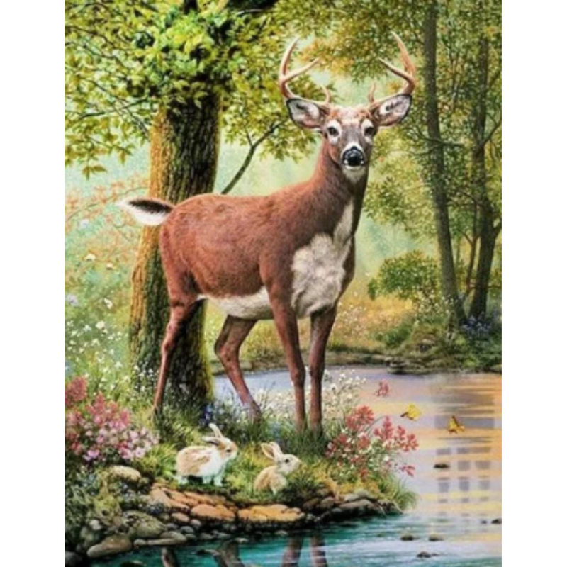 Diamanttavla Deer 40x50