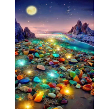 Diamanttavla Beachstones 40x50