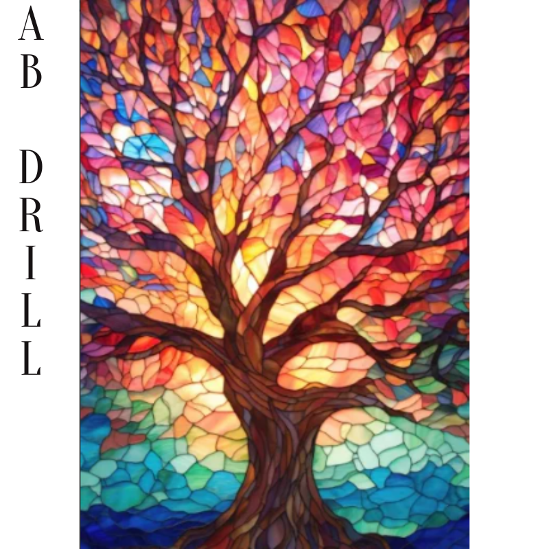 Diamanttavla AB Drills Color Tree 40x50