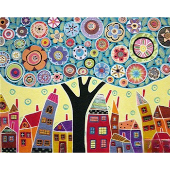 Diamanttavla Ding Ding City 40x50