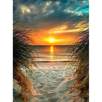 Diamanttavla Beach Sunset 40x50