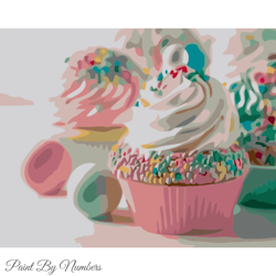 Paint By Numbers Cupcakes 40x50