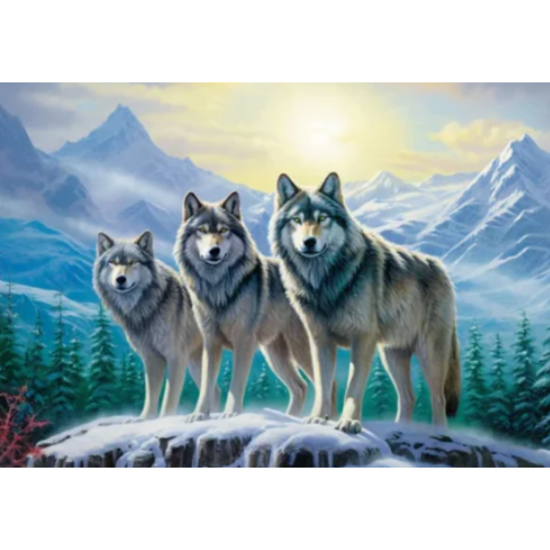 Diamanttavla Wolf Pack 40x50