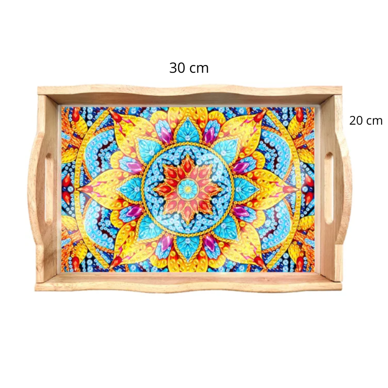 Diamanttavla Bricka Mandala 30x20