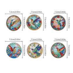 Diamond Painting Väggkrok Kolibri 6-Pack