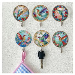 Diamond Painting Väggkrok Kolibri 6-Pack