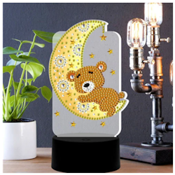 Diamond Painting LED lampa Månnalle