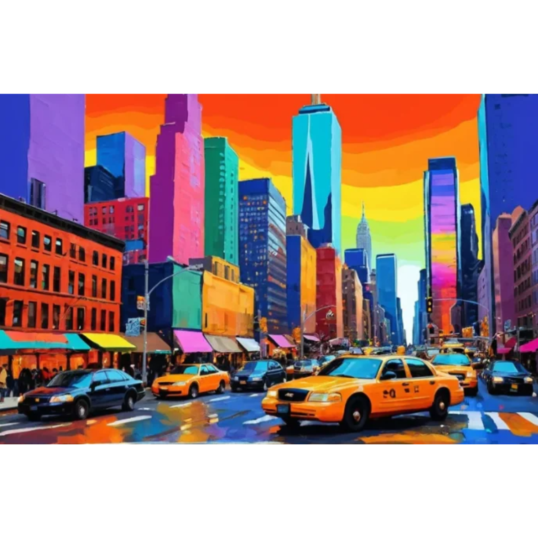 Diamanttavla New York City 50x70