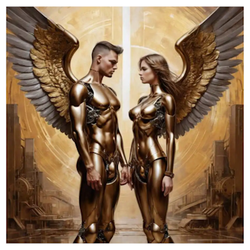 Diamanttavla Metallic Love 50x50