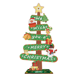 Diamond Painting Bordsdekoration Gran Merry Christmas