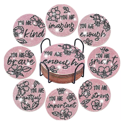 Diamond Painting Glasunderlägg 8-Pack You Are