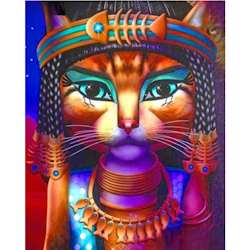 Diamanttavla Egyptian Cat 30x40 - REA