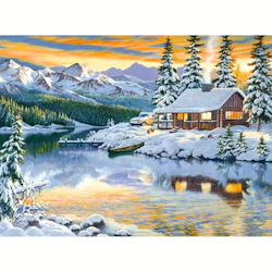 Diamanttavla Vackra Vinter 40x50