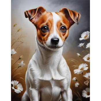 Diamanttavla Jack Russel 40x50