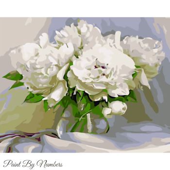 Paint By Numbers Vita Pioner I Glasvas 40x50