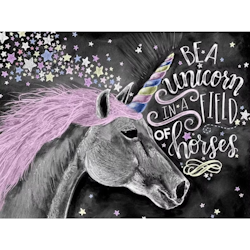 Diamanttavla Be A Unicorn 40x50