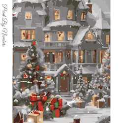 Paint By Numbers Christmas House 40x50