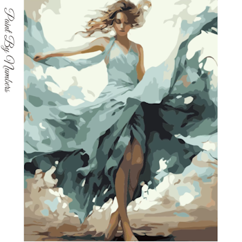 Paint By Numbers Woman In Dress 40x50