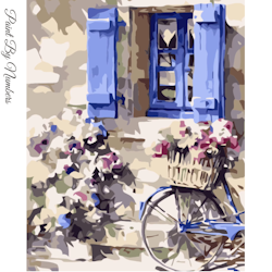 Paint By Numbers Bicycle Flowerbasket 40x50