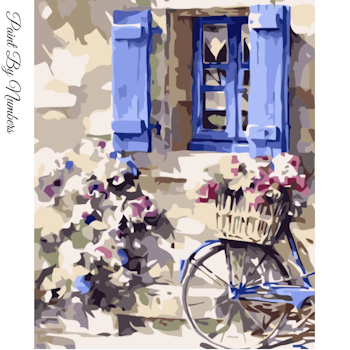 Paint By Numbers Bicycle Flowerbasket 40x50
