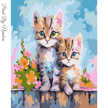 Paint By Numbers Kittens 40x50