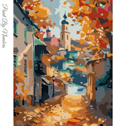 Paint By Numbers Village 40x50