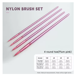 Paint By Number Penslar Nylon 4-Pack Rosa