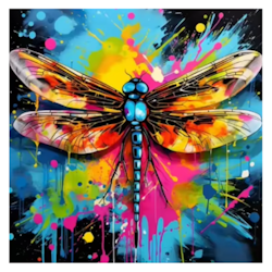 Diamanttavla Dragonfly 30x30
