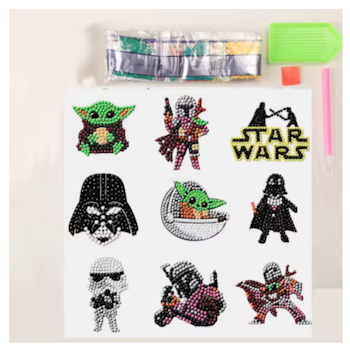 Diamond Painting Stickers Star Wars 8 st