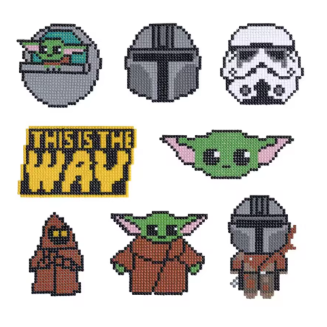 Diamond Painting Stickers Star Wars 8 st