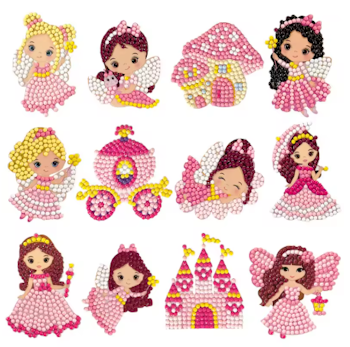 Diamond Painting Stickers Prinsessor 12 st