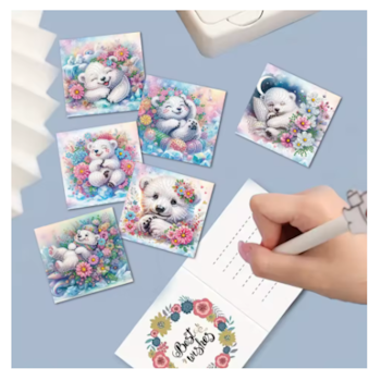 Diamond Painting Kort 6-Pack Isbjörnar
