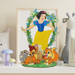 Diamond Painting Borddekoration Snövit ca 20 cm