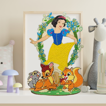 Diamond Painting Borddekoration Snövit ca 20 cm