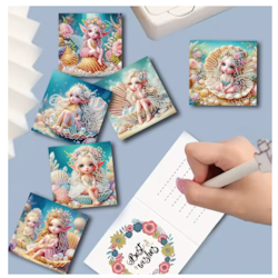 Diamond Painting Kort 6-Pack Älvor