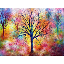 Diamanttavla Color Trees 40x50