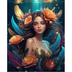 Diamanttavla Ocean Girl 40x50