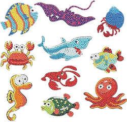 Diamond Painting Stickers Havsdjur 10-Pack - REA