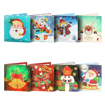 Julkort Christmas II  8-pack 15x15 cm (Utvikta 30x15)