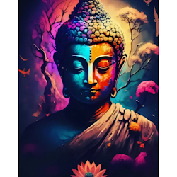 Diamanttavla Buddha Stillhet 40x50 - Levereras v. 24