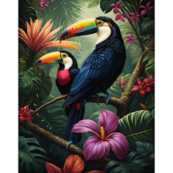 Diamanttavla Exotic Bird 40x50