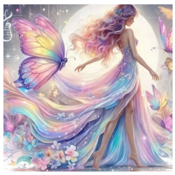 Diamanttavla Butterfly Fairy 50x50