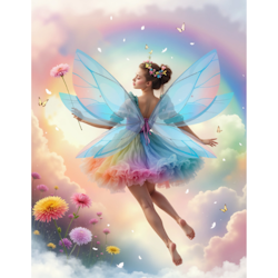 Diamanttavla Flower Fairy 40x50