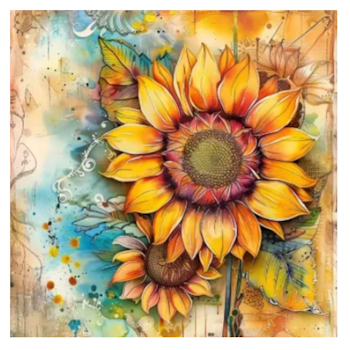 Diamanttavla Sunflower 30x30