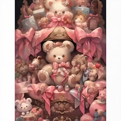 Diamanttavla Teddybears 50x70 - Leverenas v. 26-27