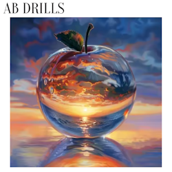 Diamanttavla AB Drills Ocean Glassapple 40x40 - Lev v. 26-27