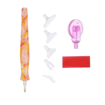 Diamond Painting Penna Retro Gul - Leverans v. 26-27